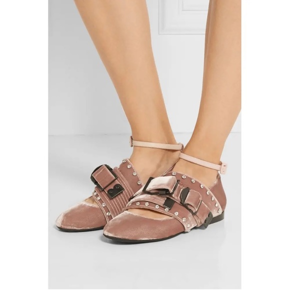 *Like New* N21 Velvet Ballet Flats - Picture 2 of 13